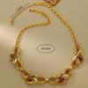 Vintage Necklace Earring Set Niche Design Fashionable Personality Plated With Real Gold