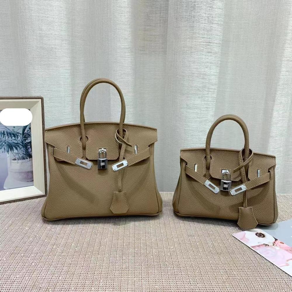 Small Handbag Women's Handbag Platinum Bag Cowhide Bag Pairing Bonus Togo Top Layer Leather Women's Bag Genuine Leather Shoulder Bag