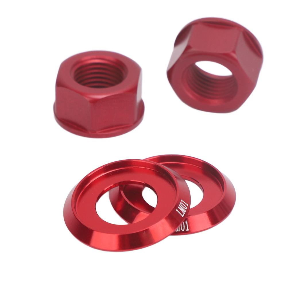 2PCS Bicycle Hub Nut M10xP1.0 Aluminum Alloy Replacement Wheel Hub Nut Screw for Fixed Gear Bike