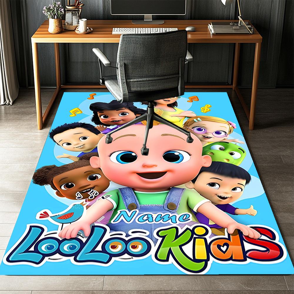 Custom Name CoComelon Printed Carpet,Rug for Office Chair Living Room Bedroom Kitchen Room Decor Gifts.