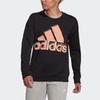 adidas Big Logo Print Sweatshirt Women Tops Black HB5105