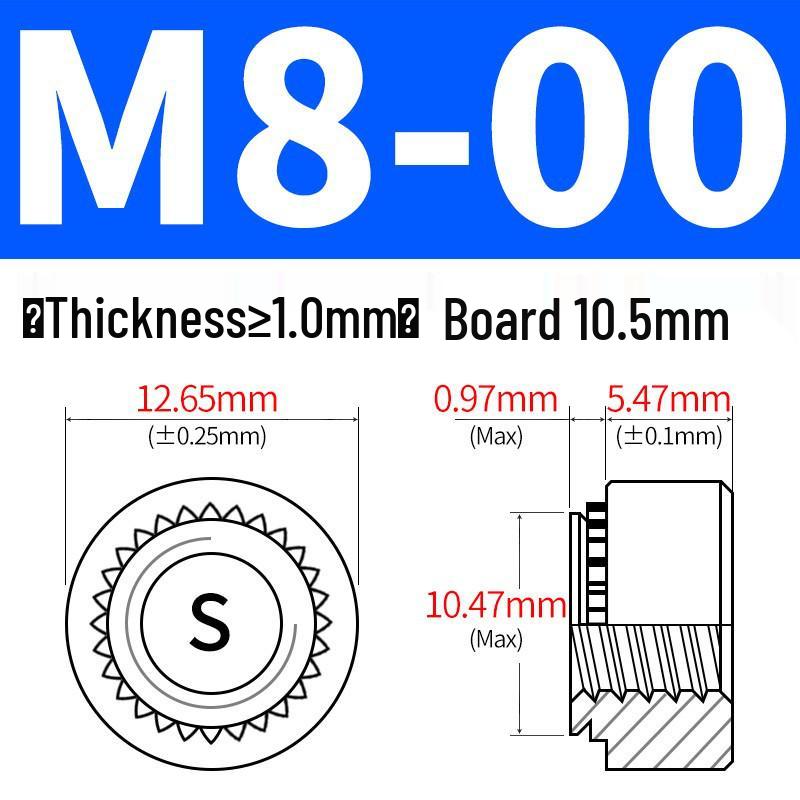 Galvanized Sheet Metal Rivet Nut S-M2-M12