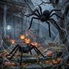 90-200cm Black Scary Giant Spider Huge Spider Web Halloween Decoration Props Haunted House Holiday Outdoor Giant Decoration