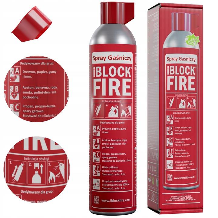 Domowy Spray Gaśniczy Abcf+E Bio Iblockfire Gaśnica Do Domu/Samochodu/Biura
