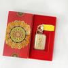 Pure Gold Keychain Pendant with Auspicious Words for New Year Blessings - Car or Phone Decor