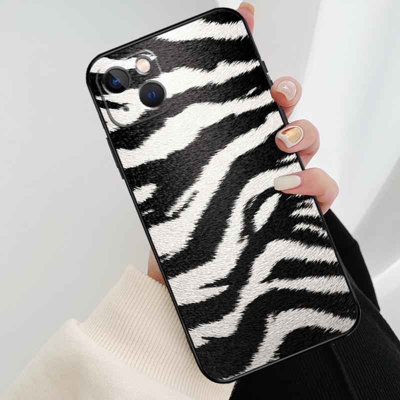 Zebra Skin Print Phone Case For iPhone 17 Pro Max 15 14 13 11 12 16 Pro Max mini 15 16 Plus 16e 17 Air Cover