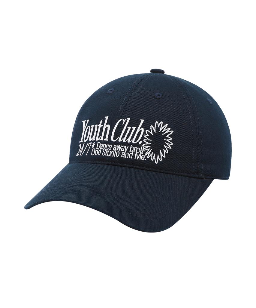 ODDSTUDIO Youth Club Embroidered Logo Ball Cap - Navy