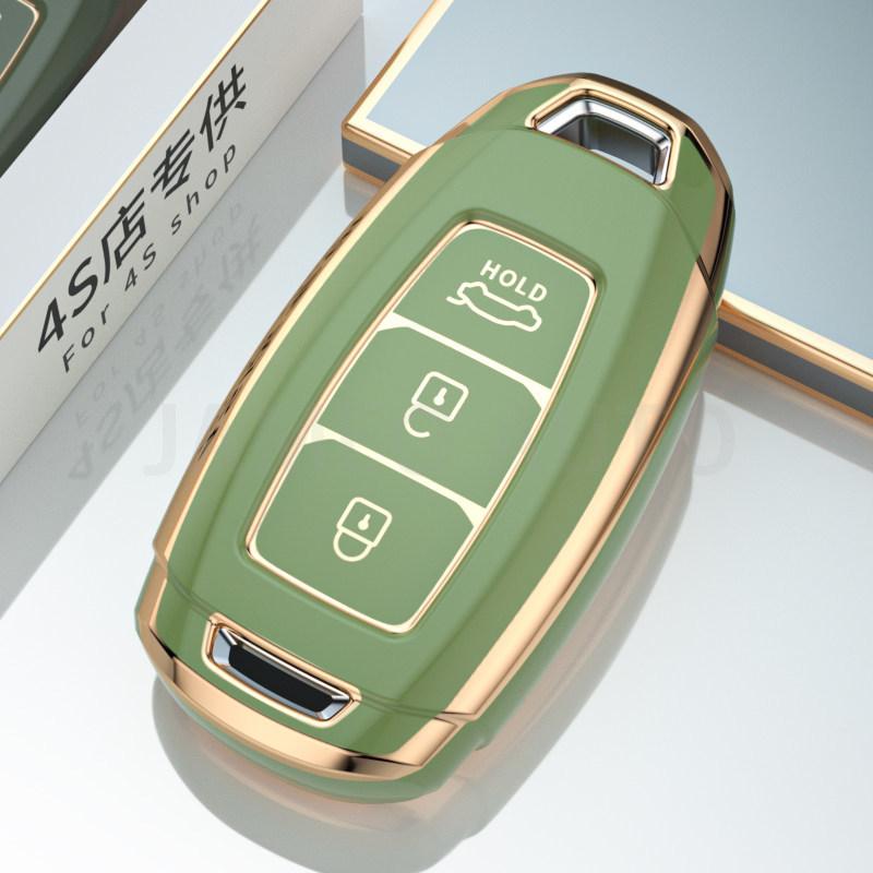3 Buttons Tpu Car Key Case For Hyundai Palisade Grandeur Azera Elantra Gt Kona Tpu Remote Key Fob Protector Cover Accessories