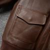 Men's Leather Jacket Genuine Cow A2 Flight Suit Man Aviator Bomber Coat Men Cow hide Leather Jackets Spring Autumn