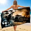 1Pc Dirt Bike Beach Towel, Quick Dry, Multi-Use for Beach Pool Gym Yoga Home Travel, Christmas, Halloween, Xmas Gift Em9285
