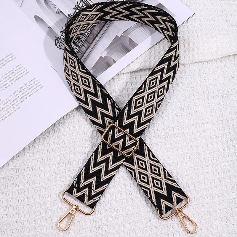 Adjustable Bag Strap Crossbody Shoulder Wide Bag Strap National Style  Embroidery Replacement Handles Bag Accessory