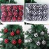 Elegant 7cm Black And White Checkered Christmas Ball Ornament Set For Festive Decor