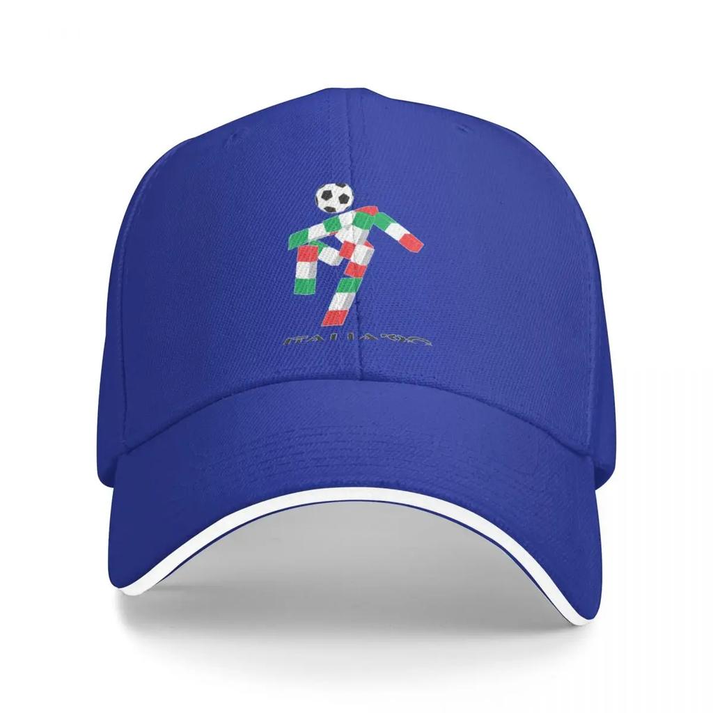 Italia 90 Footballer Logo Baseball Cap Funny Hats Designer Hat Vintage Birthday Women Beach Fashion Men's