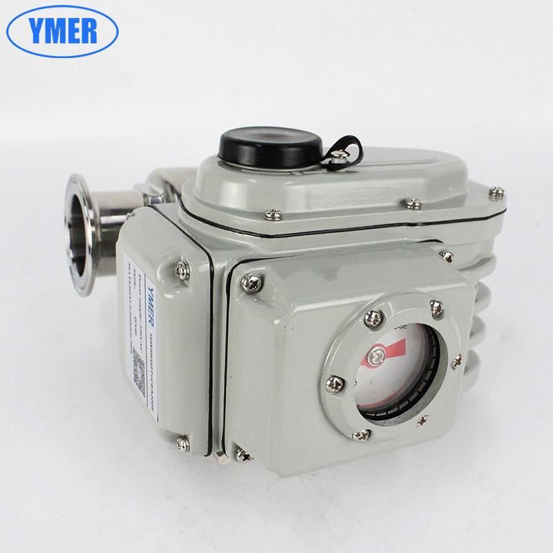 220V Food-Grade Stainless Steel Electric Two-Way Quick-Connect Ball Valve, Smooth 304 Clamp, Self-Control.