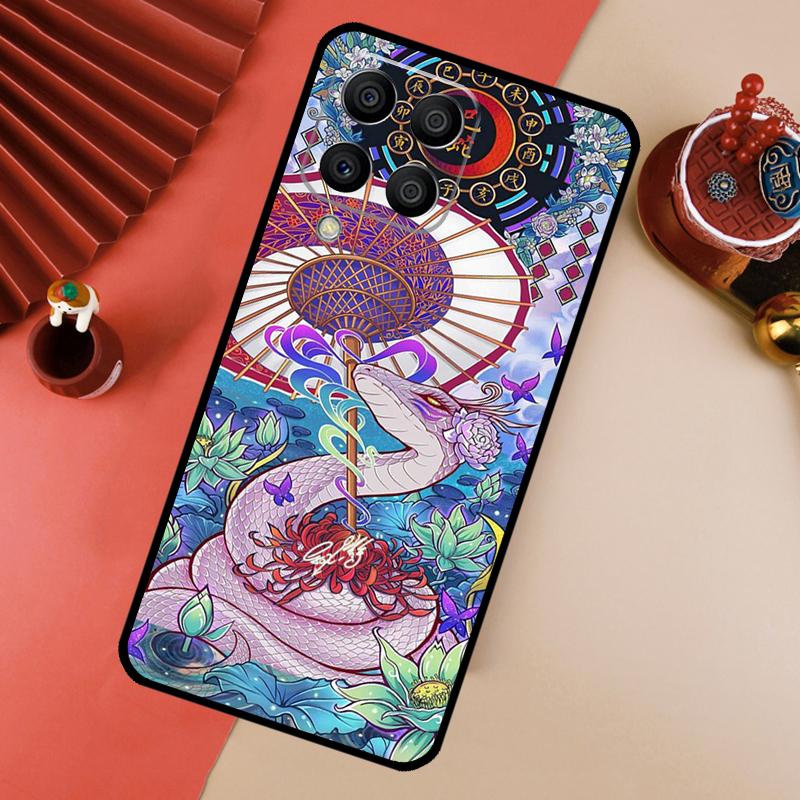 Chinese Zodiac Dragon Tiger For Samsung Galaxy M13 M14 M33 M12 M32 M52 M31 M55 M15 M11 M21 M35 M53 M34 M54 M06 M16 Case