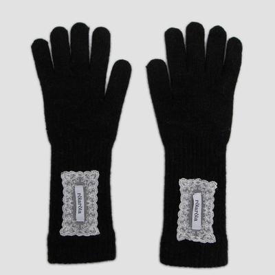 ROLAROLA МЕРЗЛИЙ ЛЕЙБЛ GLOVES ANGORA ЧОРНИЙ