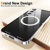 Aluminium Metal Clear Case for Samsung Galaxy S25 S24 FE S23 S22 S21 Ultra Note 10Plus Camera Lens Film Protection Magnetic Case