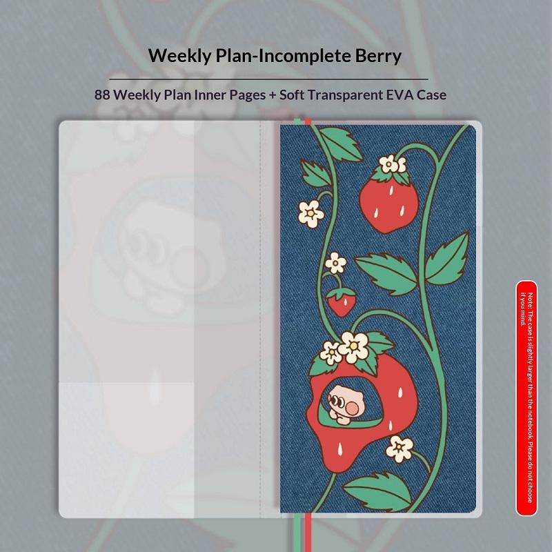 Kinbor Artist Illustrated Weekly Planner Mini Self-Date Organizer Notebook Daily Plan Journal for Work/Travel/Study Kawaii Gifts
