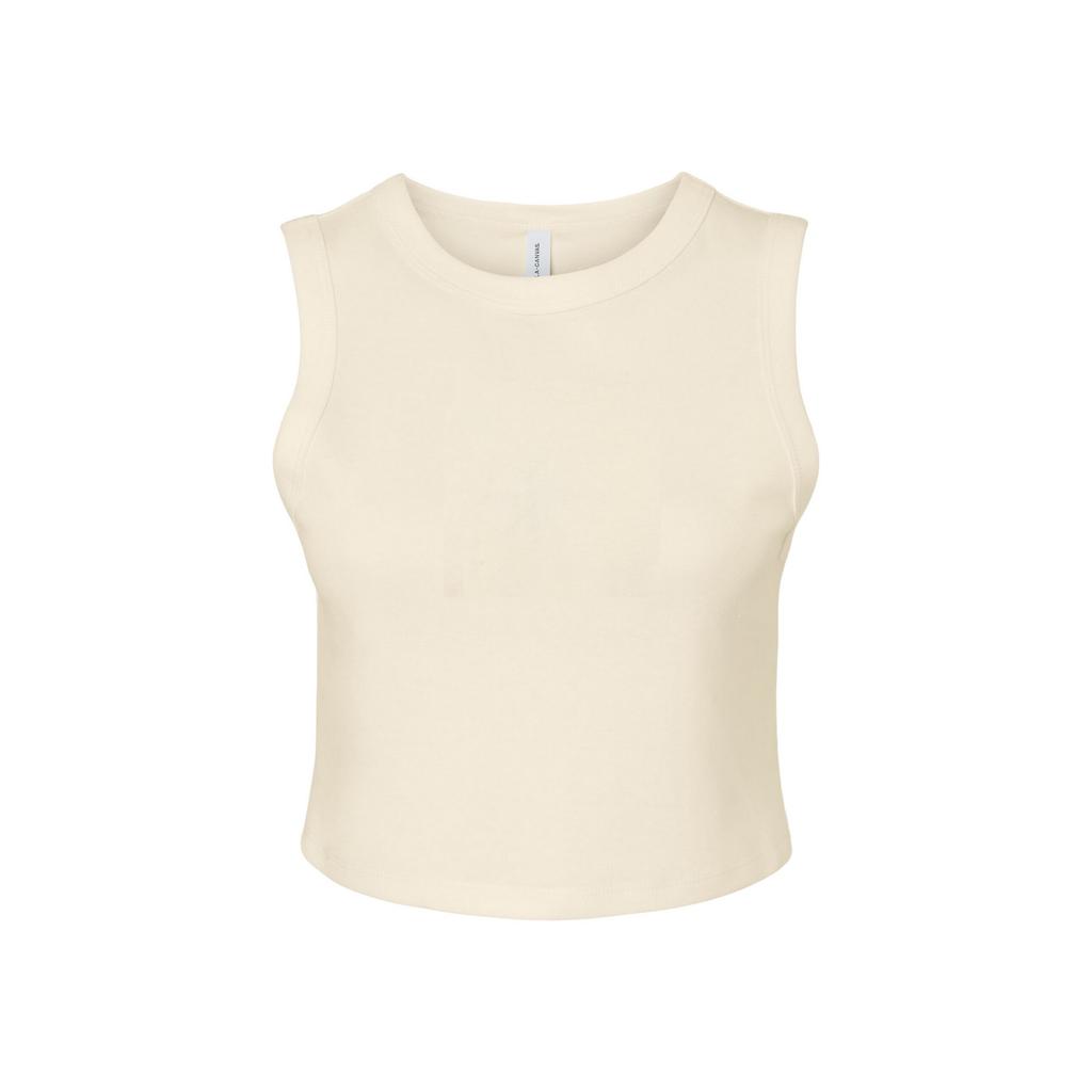 Bella + Canvas Womens/Ladies Muscle Micro-Rib Cropped Tank Top
