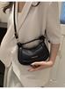 2025 Korean Retro Solid Color Crossbody Handbag - Women's Fashion Square Bag