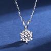 Collana Pendente in Argento Sterling S925 di Alta Gamma con Moissanite - Regalo Lussuoso per Lei