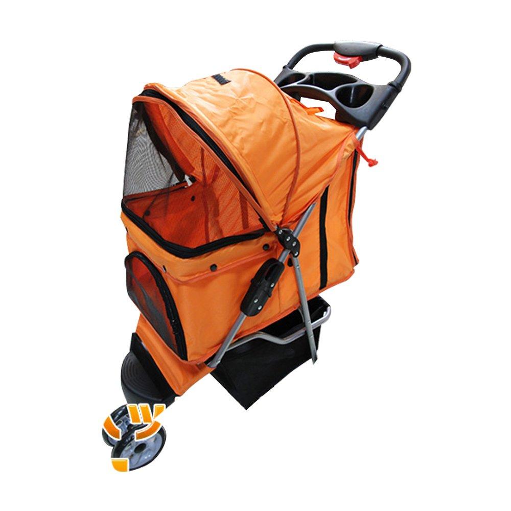 Pet Stroller for Small and Medium Pet Dog Cat Seat Open Carrier, 3-Wheel Type, Dogs, Buggy, Stroller, Stroller, Open/Half