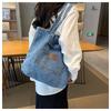 Lazy Wind Retro Denim Tasche 2025 Neue Geprägte Schulter-Tragetasche