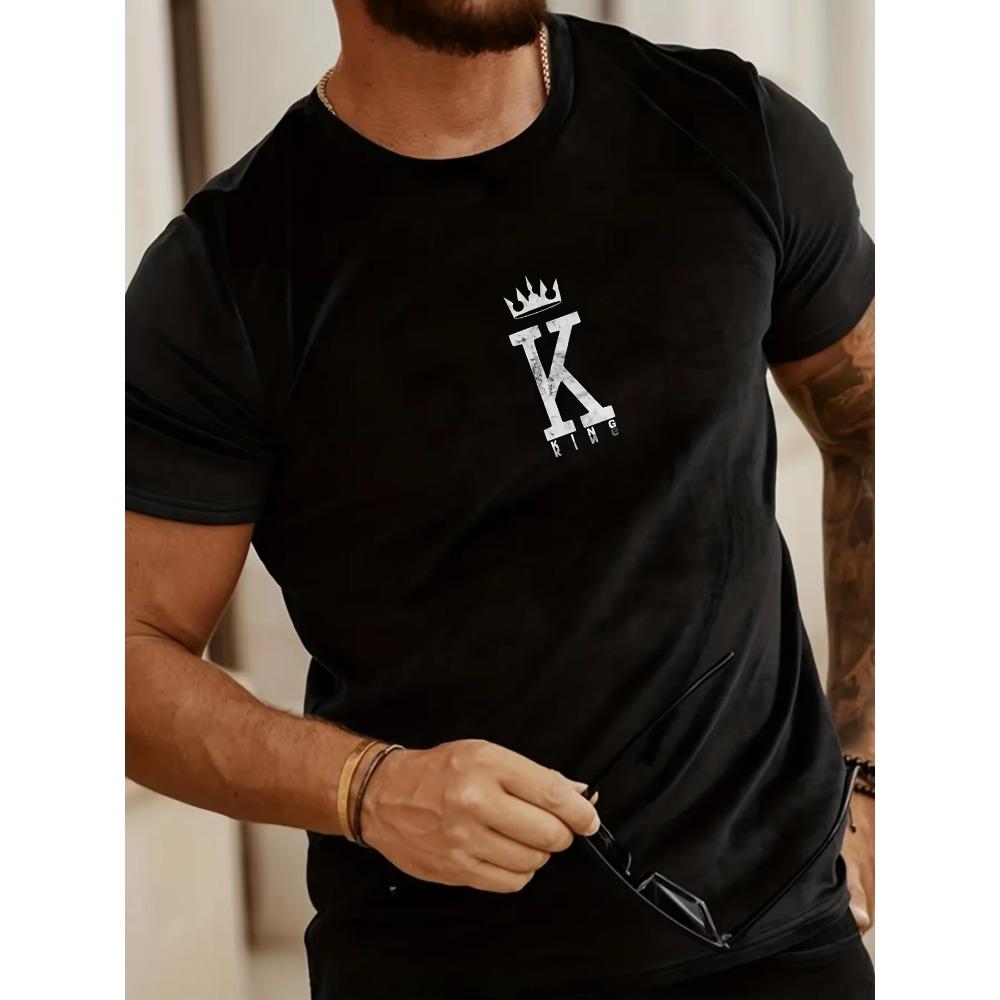 Men's Summer Loose Fit  100 Cotton Printed T-shirt Tops  Men Clothing  T Shirt  Harajuku Short Sleeved