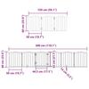 12 Piece Foldable Dog Gate with Door 600 cm Poplar Wood