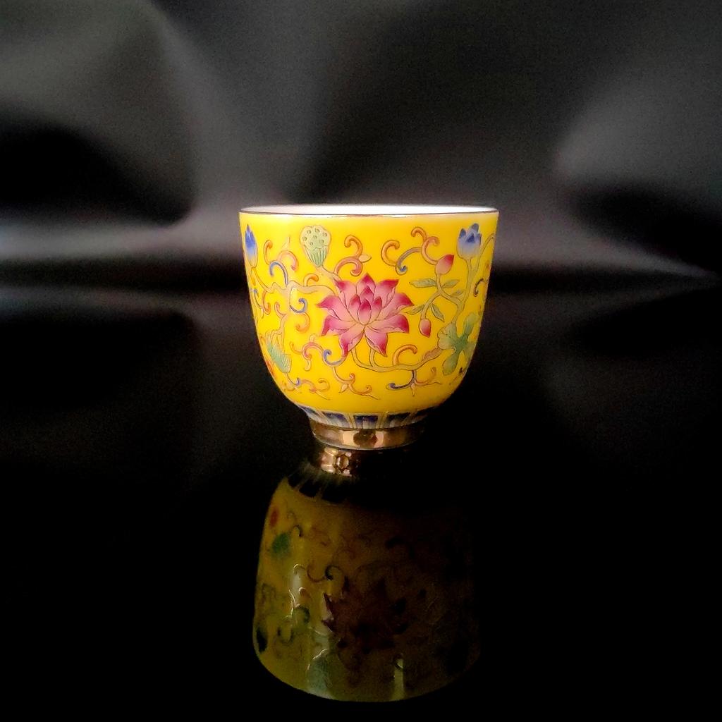Vintage chinesisches Porzellan Teegeschirr, Schöne ungewöhnliche Ästhetik Tasse, Puer Oolong, Kung Fu, Tieguanyin Blume, Grüner Tee
