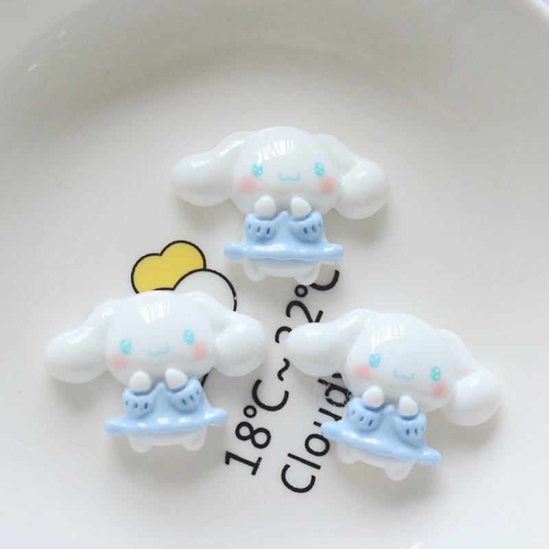 10 Pcs New Kawaii Cartoonear Dog Rabbit Game Nime Characters Resin Scrapbook Diy Jewelry Children Gift Hairpin Accessories A1
