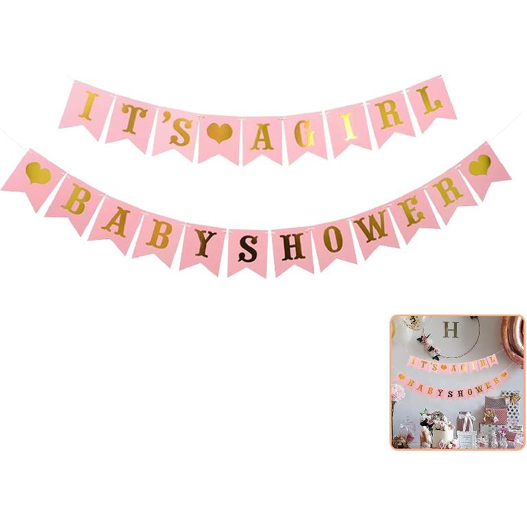 Blue Theme Glittery Letter It's A Boy Baby Shower Banner Hanging Pennant Decor for Newborns Baby Boy Birthday Party Baby Shower Party DIY Decoration