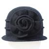 Elegant Flower Style Autumn Winter Girl's Cap Fedora Pure Wool Women's Hat