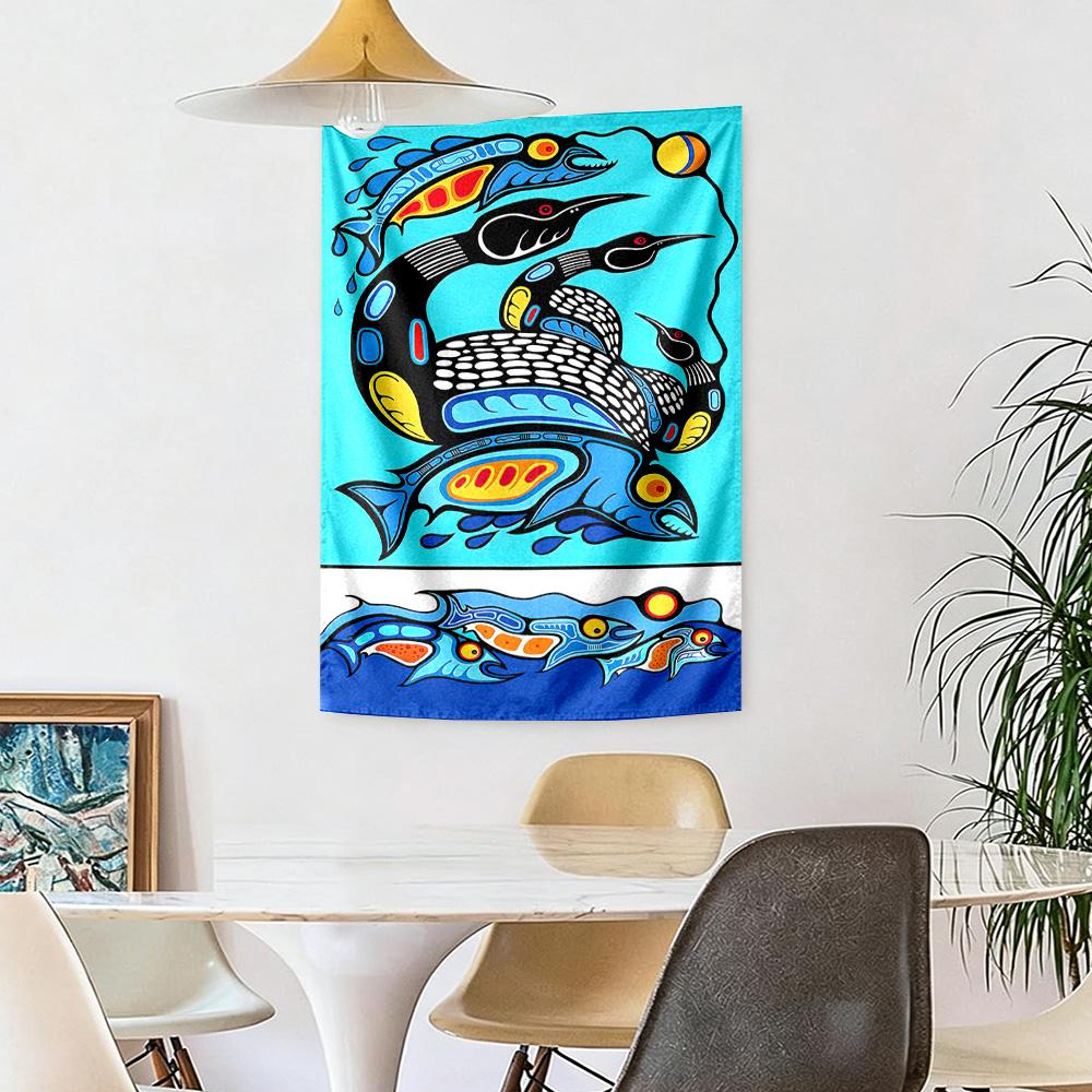 Fish Wall Decor Tapestry Art For Pet Memorial Birthdaywedding Party Backdrop Family Gift