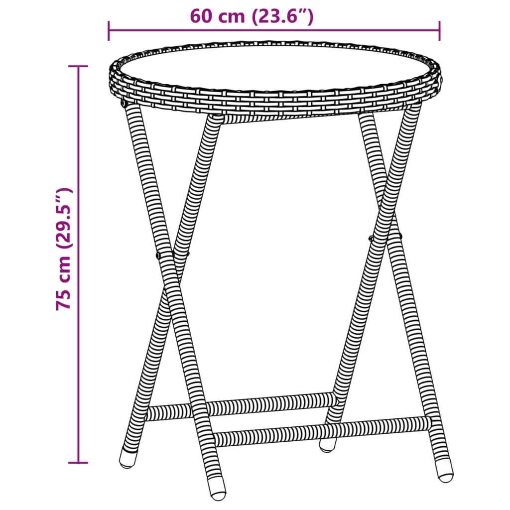 3 Piece Bistro Set with Cushions Black Poly Rattan and Glass