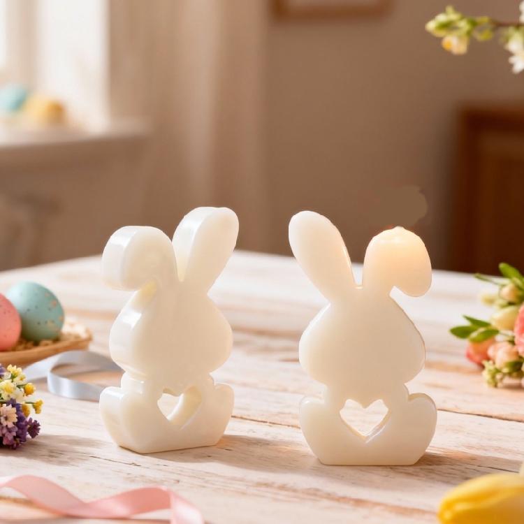 Silicone Rabbits Mould Nonstick Surfaces Easy Demolding For Candle Soap Making Holiday Projects