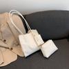 Stylish Street Trend Pu Tote Bag Set For Women Spacious And Elegant Handbag
