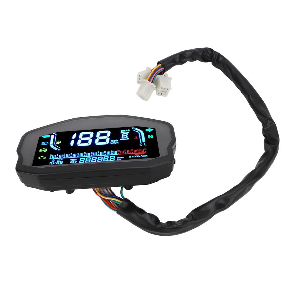 Motorcycle Digital Dash Panel DC8 To 12V Speedometer Odometer Tachometer RPM Gauge Replacement for Suzuki 1 2 4