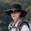 Summer Hollow Breathable Sunscreen Hat Men's Outdoor Mountaineering Fishing Sun Hat Fashion Big Head Circumference Bucket Hat
