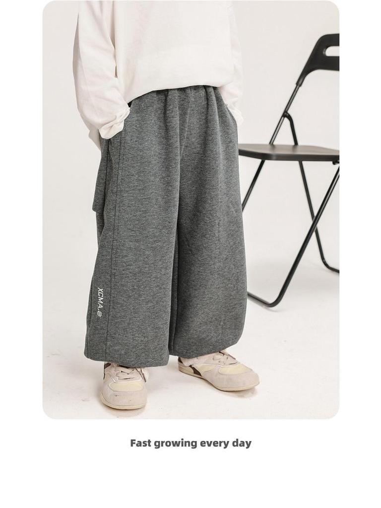 Autumn 2025 Korean Version Loose Knit Sweats: Fairy Tale Memory Big Boy Breathable Long Pants