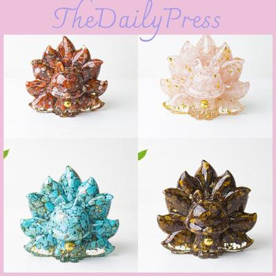 Mythical Creature Resin Crystal Nine Tailed Fox Ornament For Tabletop Decor Gift