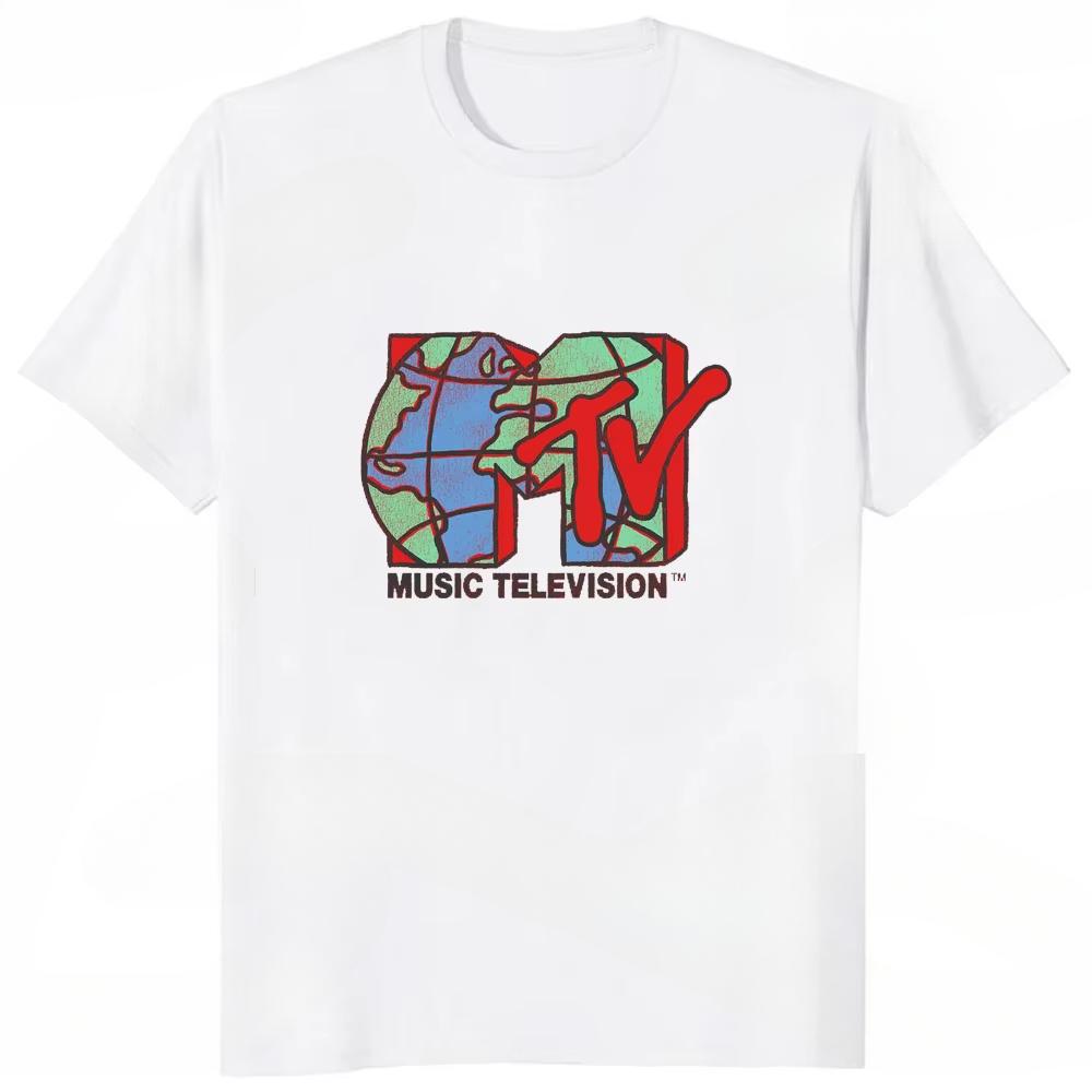 Tricou Retro Bărbați Femei Vintage Rock Hip Hop Tv Vară Mtv Music Television Grafic Top Streetwear Supradimensionat Larg Casual