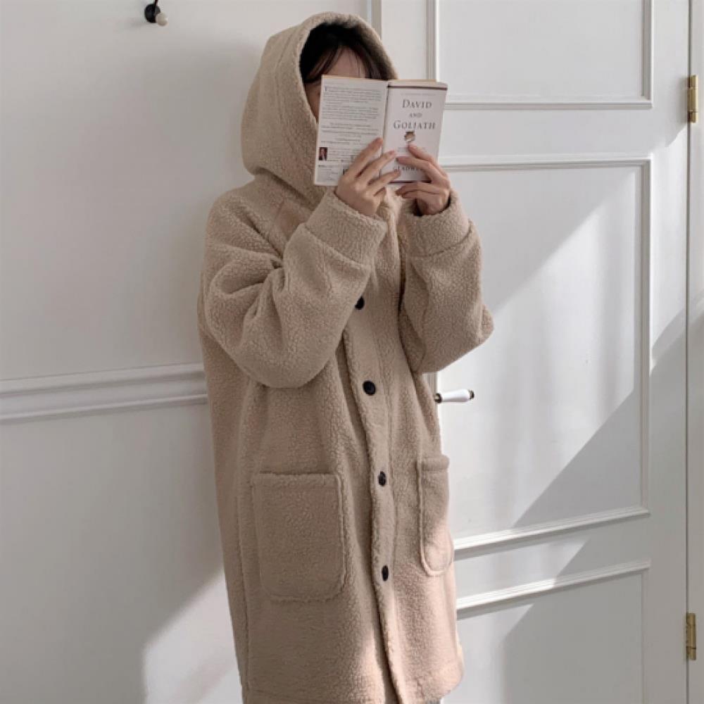 New ArrivalS Open Run Women S looSe Fit caSual Pocket Hood Button Long Coat