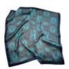 Retro Blue Mulberry Silk Scarf: Versatile Women's Fashion Accessory for Spring and Autumn