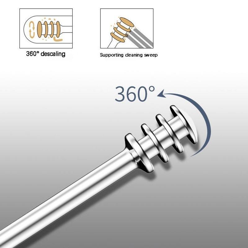 6Pcs Silver Stainless steel ear cleaning kit earwax cleaner tools
