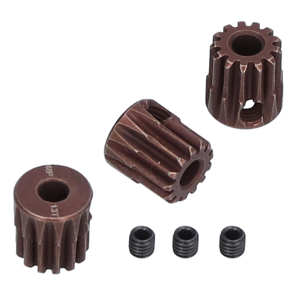 3Pcs 48DP 13T Steel Pinion Gear for 1 10 RC Car 3.175mm Shaft Brushless Brushed Motor