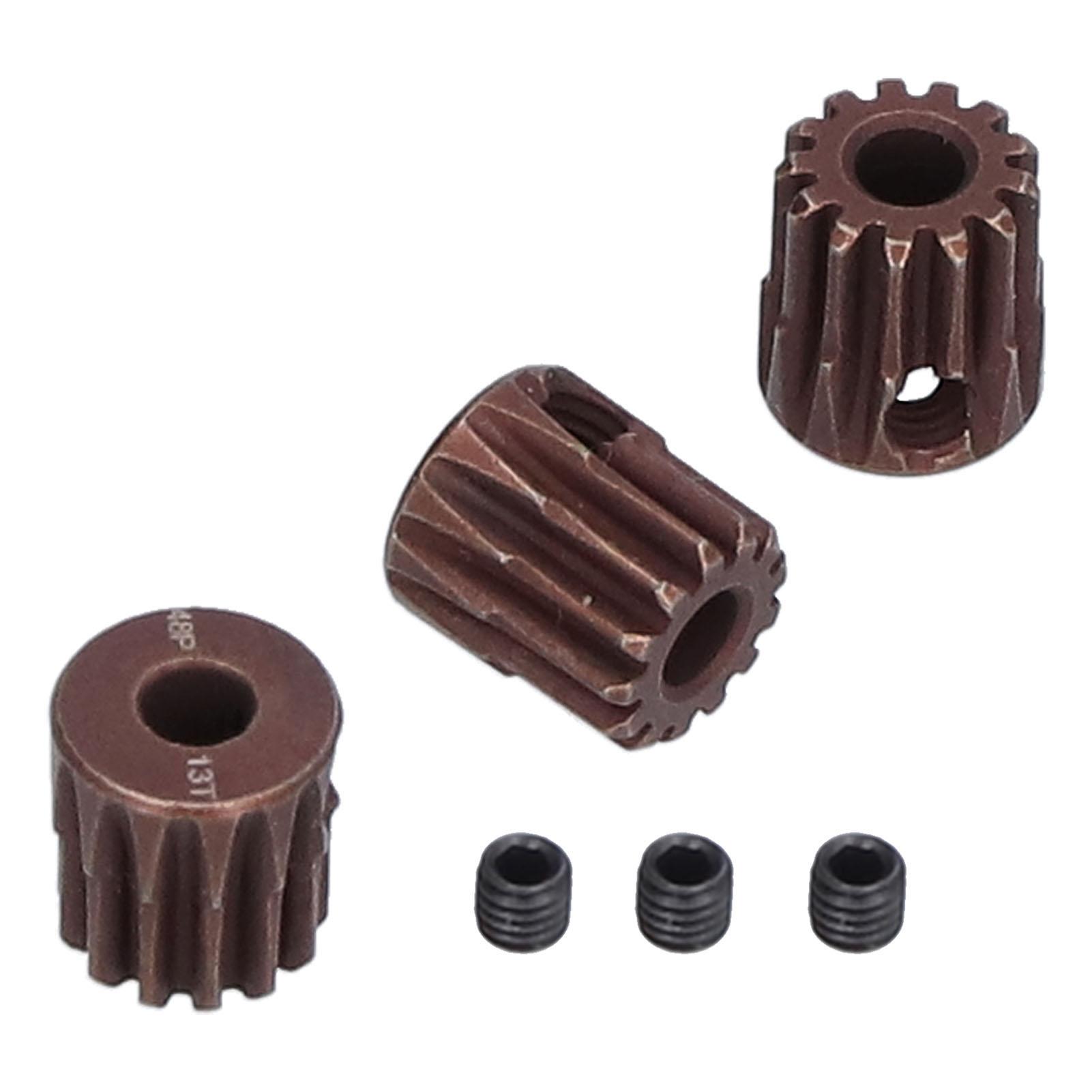 

3Pcs 48DP 13T Steel Pinion Gear for 110 RC Car 3.175mm Shaft BrushlessBrushed Motor
