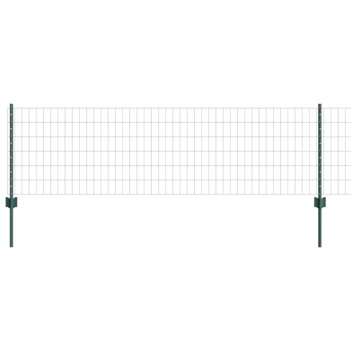 VidaXL Clôture Euro avec 22 poteaux U Verte 0,6x50 m Acier 3336034