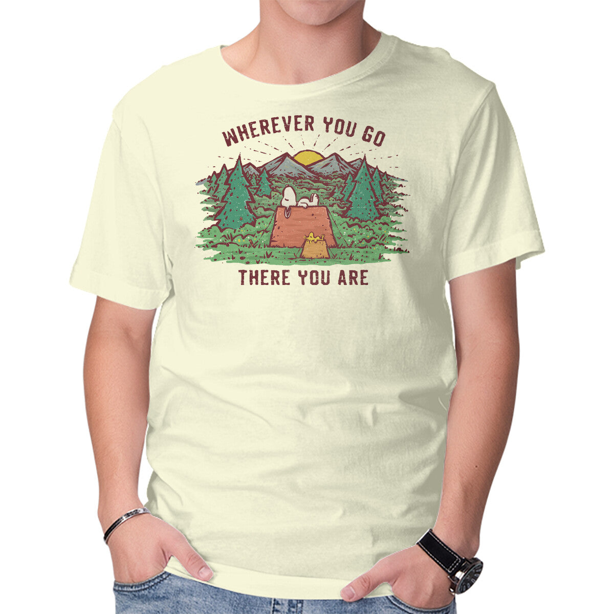 Unisex Crew Neck T-Shirt There You Are Graphic Short Sleeve Casual Tee XXL