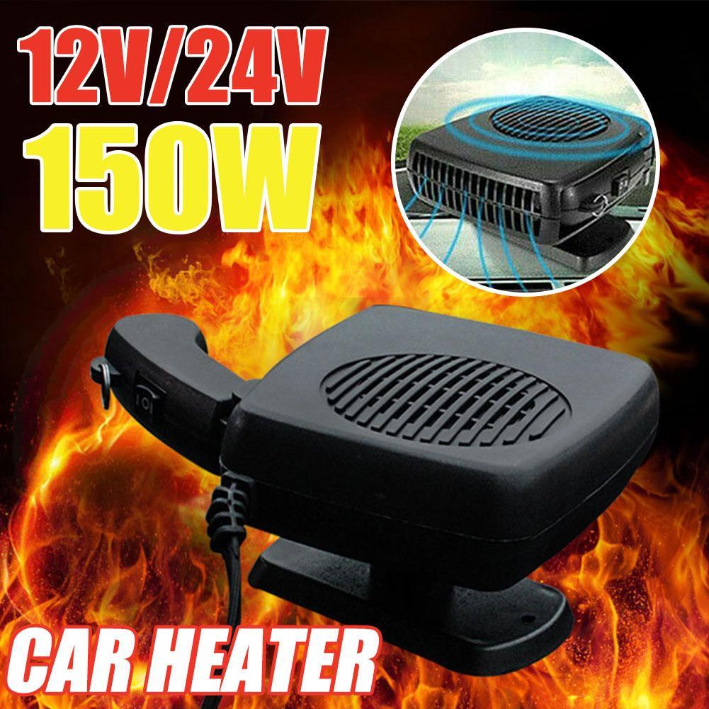 2IN1Car Heater&Cooling Fan 12V 120W/24V 200W Portable Electric Windshield Defroster Defogger Demister,Anti-Fog Heating Dryer